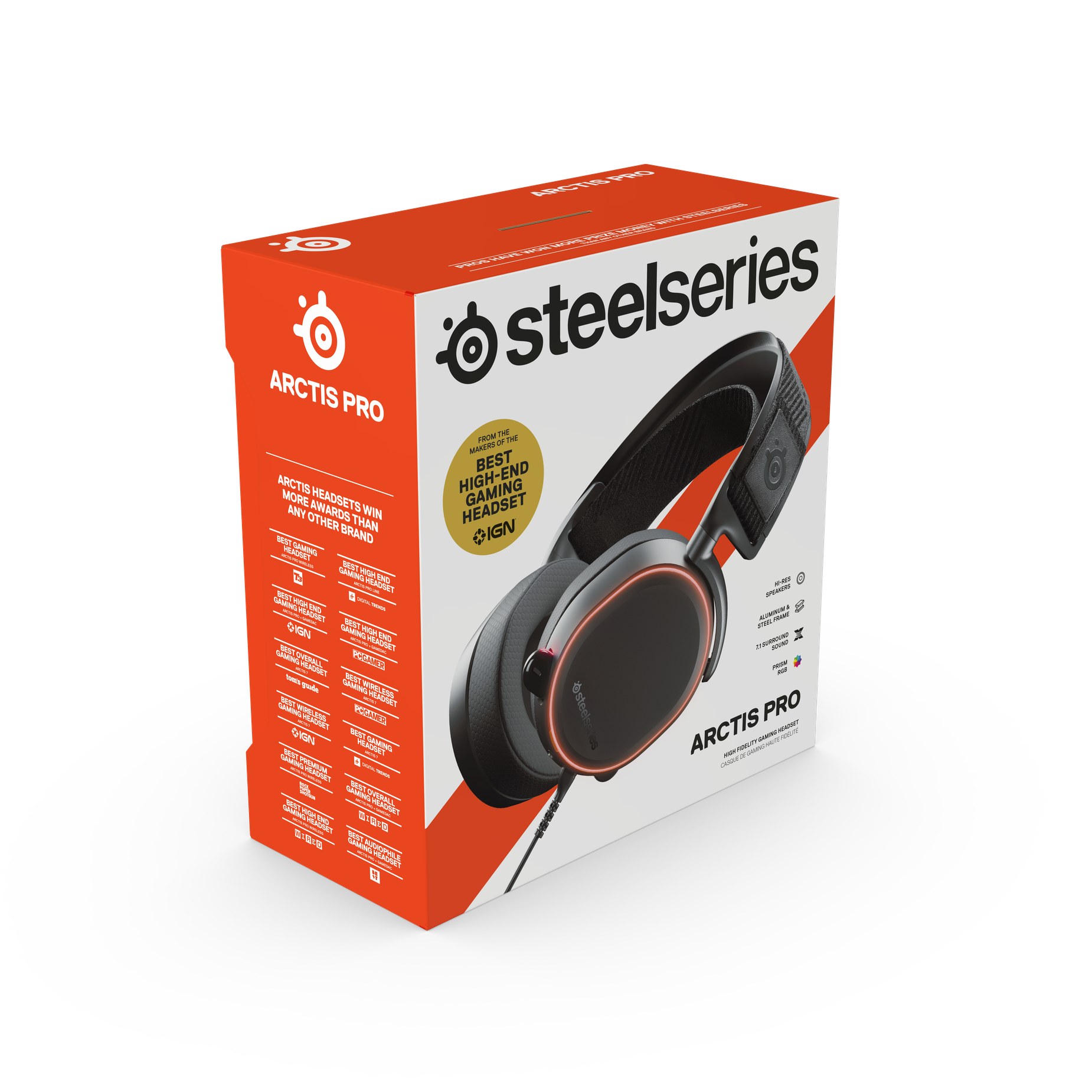 SteelSeries Arctis Pro High Fidelity Gaming Headset - Hi-Res Speaker Drivers - DTS Headphone: X v2.0 Surround for PC, Black - Image 2