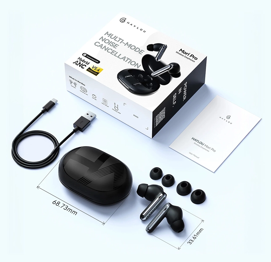 HAYLOU Mori Pro Earbuds With Active Noise Cancellation & Upto 35 Hours Playtime - Image 3