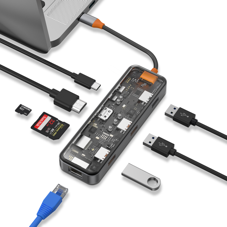 Wiwu Cyber Hub CB008 USB Type-C 8-in-1 Adapter
