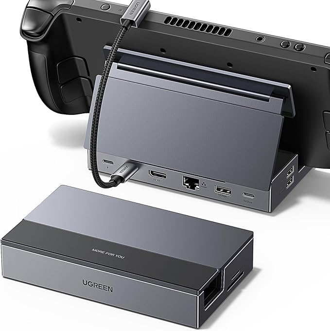 Ugreen 55733 9 in 1 Type C Docking Station with Foldable Stand 4K@120Hz DP, Gigabit Ethernet, 100W PD, 10Gbps