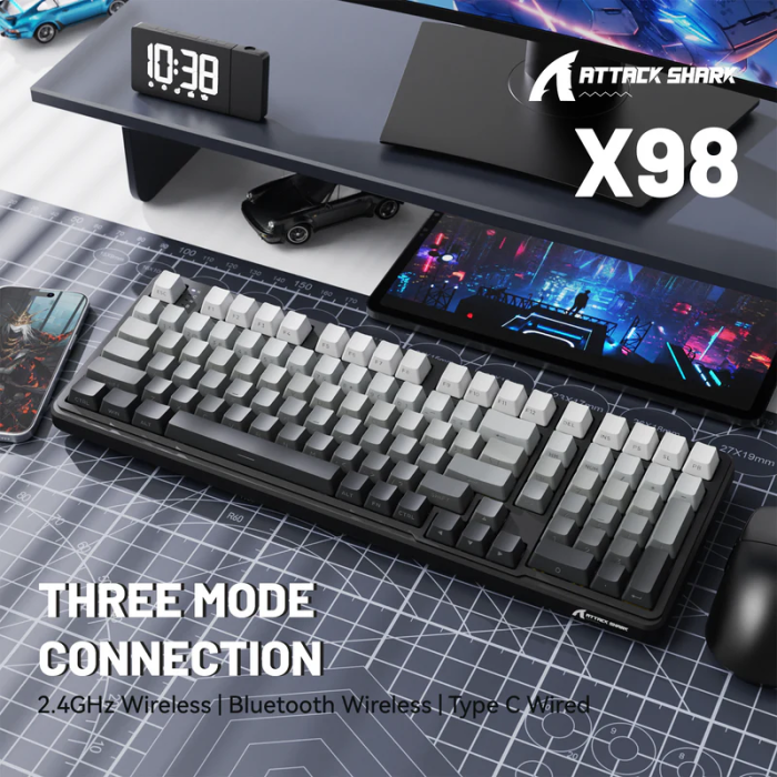 ATTACK SHARK X98 Full-size Wireless Mechanical Keyboard