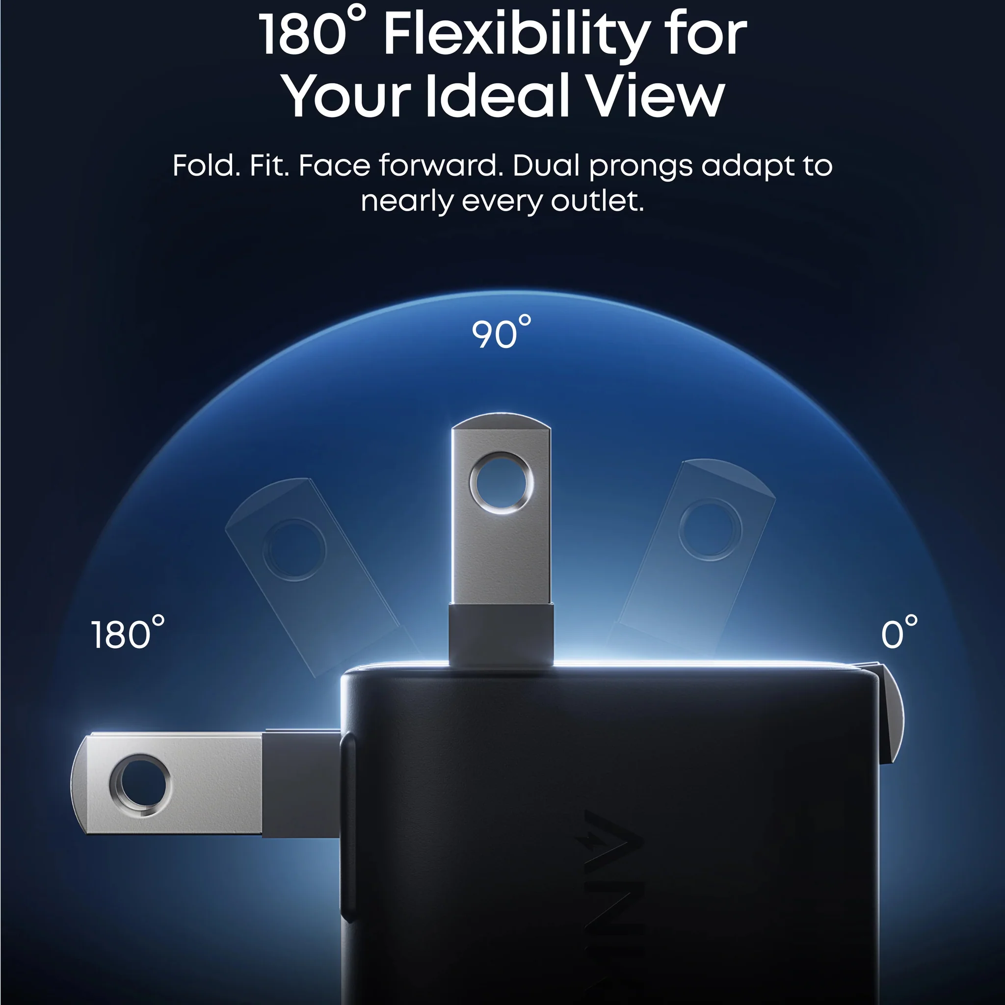 Anker Nano Charger 45W Smart Display 180° Foldable – A121D