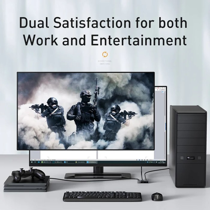 Baseus Matrix HDMI Switcher 4K HD 2-In-1 Convertor Multi Hub - Image 3
