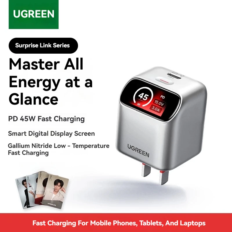 UGREEN X740 45W Fast ChargingGaN Charger Smart Display – 45099