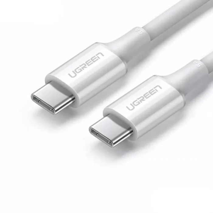 Ugreen 60551 USB 2.0 Type-C To Type-C Data Cable 1m 100W – White Lahore