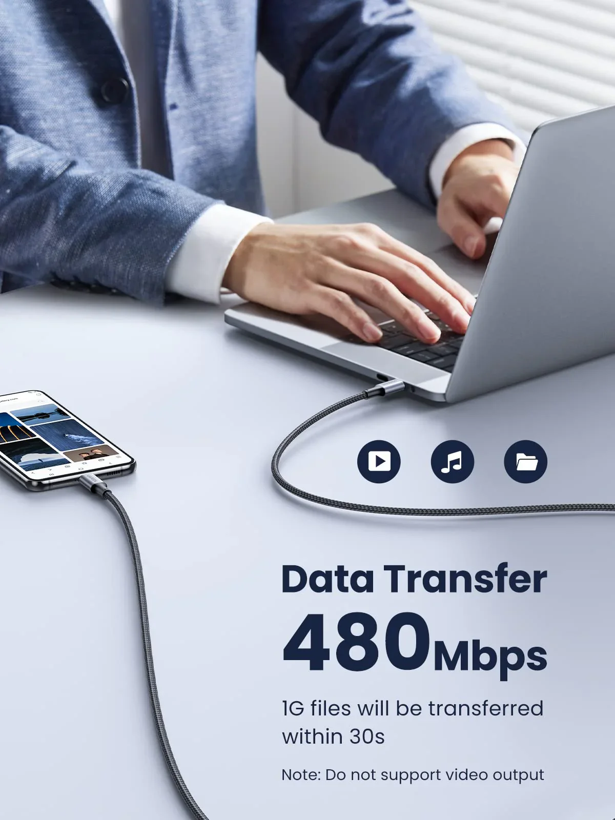 Ugreen 90120 USB C to C Data Cable 3m Karachi