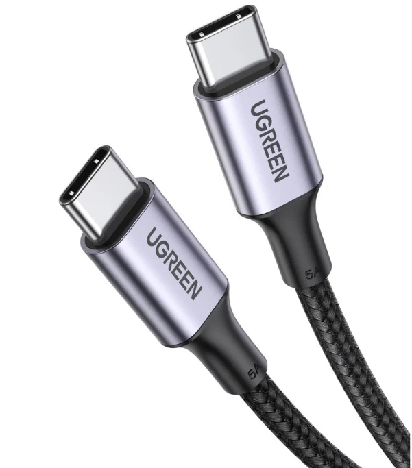 UGREEN Type-C to Type-C Cable Aluminum Braided with 100W Power Delivery 50152 & 90120 - Image 3