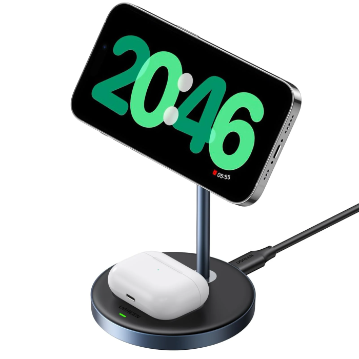 UGREEN CD317 MagSafe 2in1 Wireless Charging Station – Black 90668 Karachi