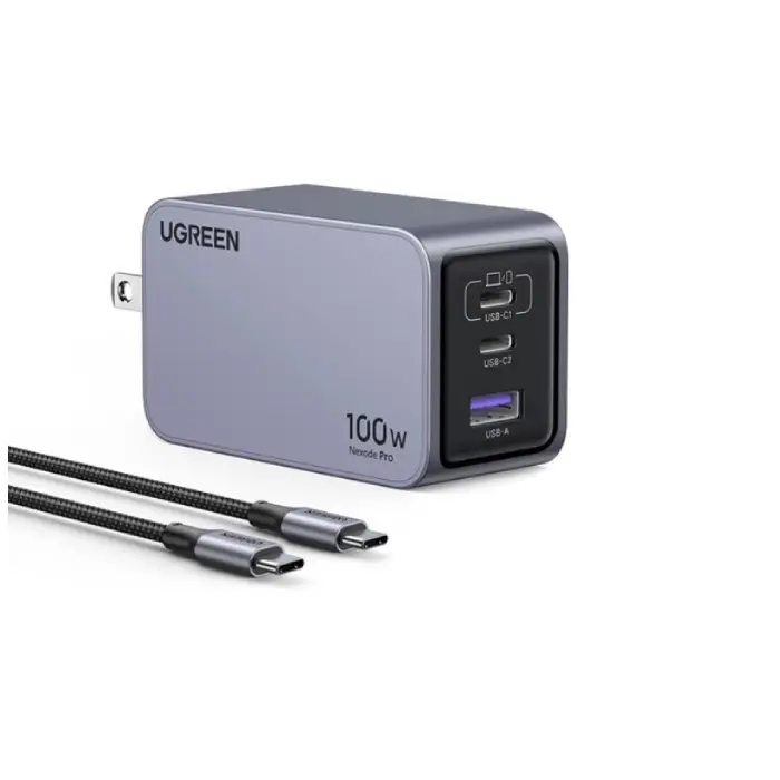 UGREEN Nexode Pro 100W 3-Port GaN Mini Fast Charger – 15201/25873
