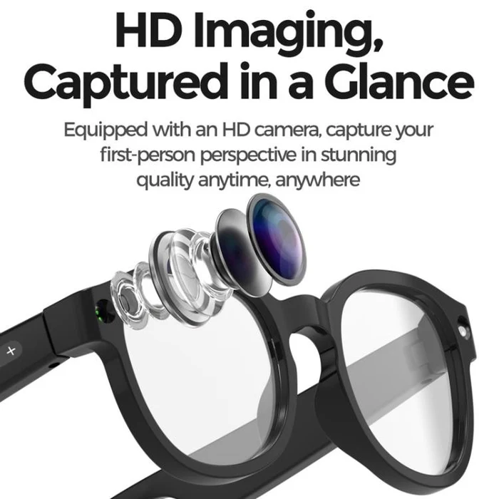 AIMB-S1 Smart Glasses with 2MP Camera, 1080P Recording & AI Translation