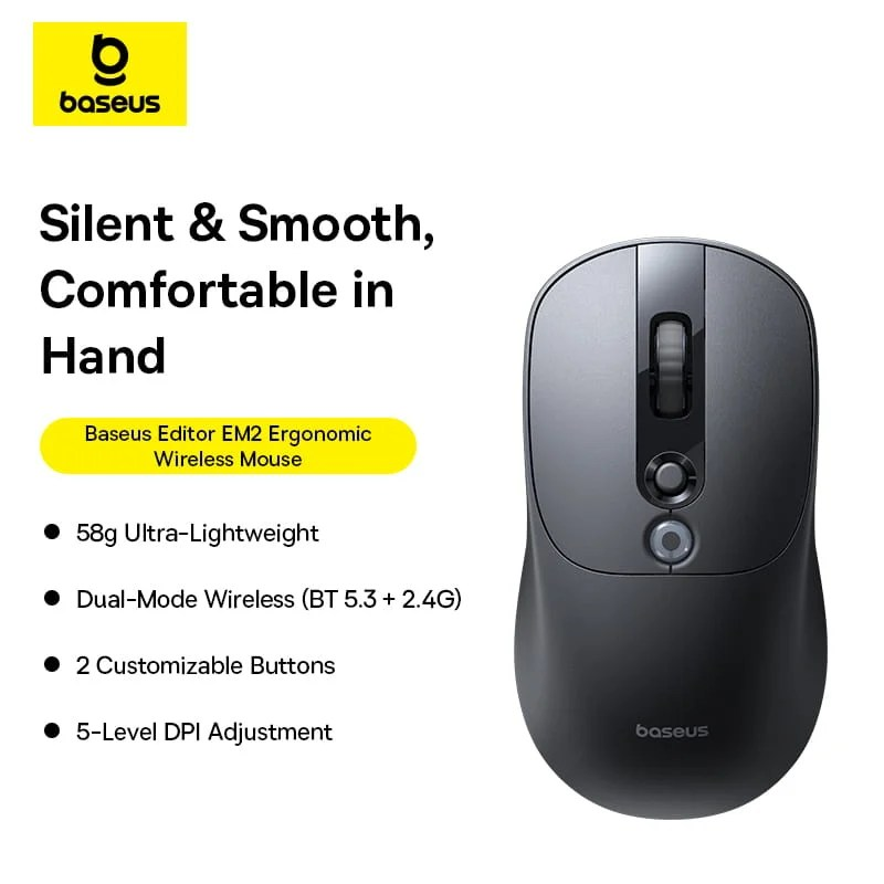 Baseus Editor EM2 Ergonomic Wireless Mouse - Image 2