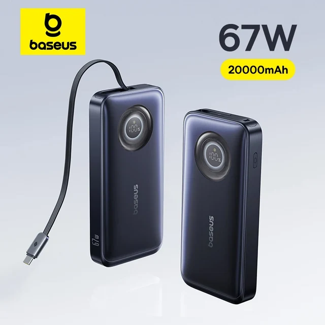 Baseus EnerCore CR11 Power Bank with Retractable Cable 10000mAh 67W