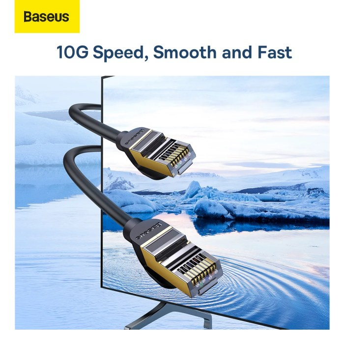 Baseus High Speed RJ45 10Gbps Network Cable – Round Cable