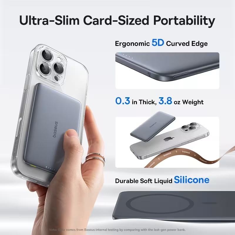 Baseus PicoGo AM41 5000mAh Magnetic Power Bank 15W Wireless 20W Wired2