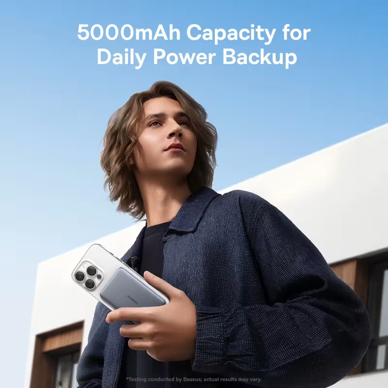 Baseus PicoGo AM41 5000mAh Magnetic Power Bank 15W Wireless 20W Wired - Image 2