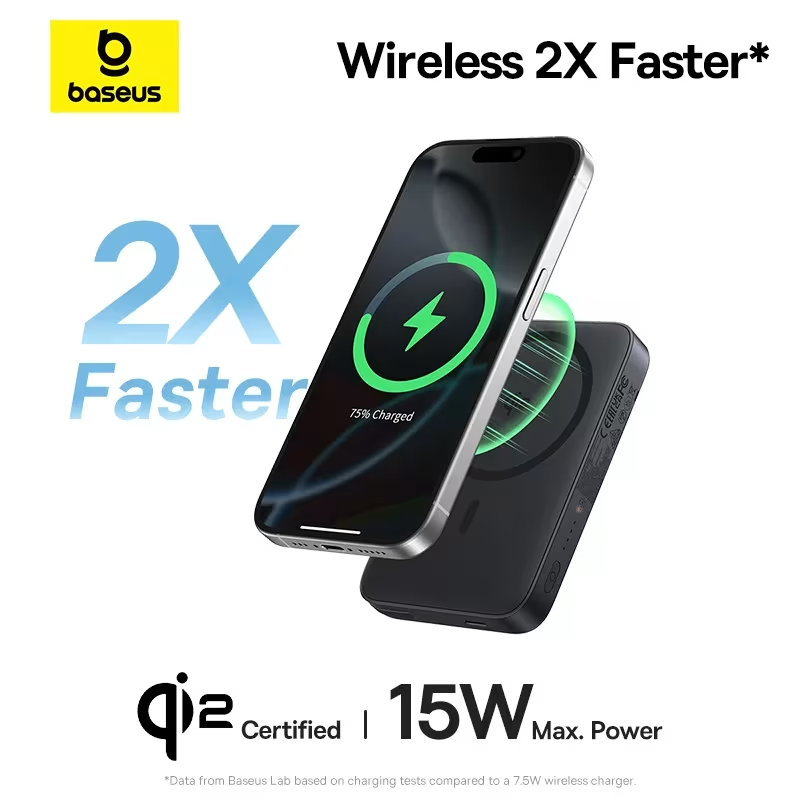 Baseus PicoGo AM41 Magnetic Power Bank with Built-in Cable 10000mAh 27W - Image 4