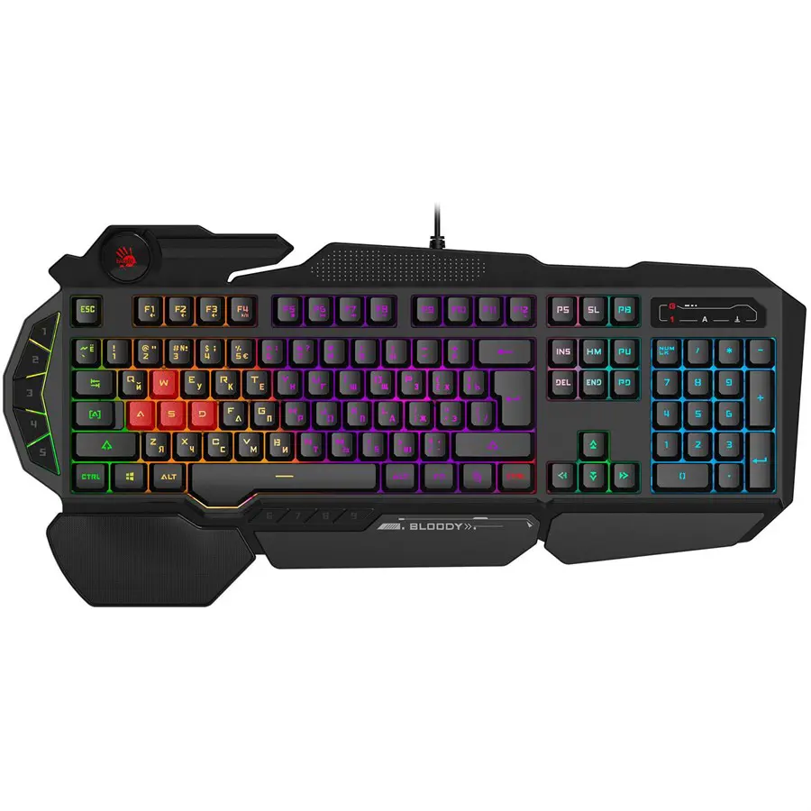 Bloody B310N Neon Illuminated Gaming Keyboard USB Black – US Layout - Image 3