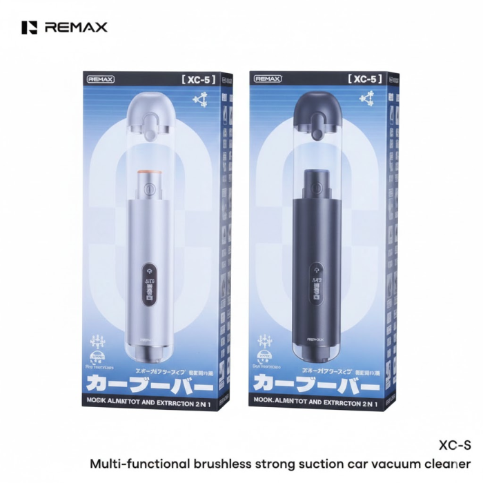 REMAX XC-5 Brushless Car Vacuum Cleaner – 3-Speed 3-in-1 Dust Buster