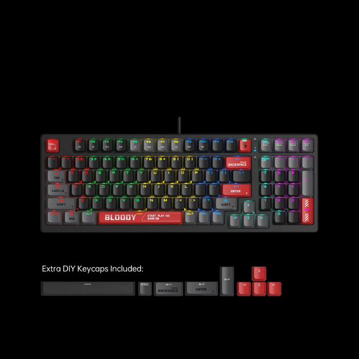 Bloody S98 Pixels Red BLMS Mechanical Gaming Keyboard