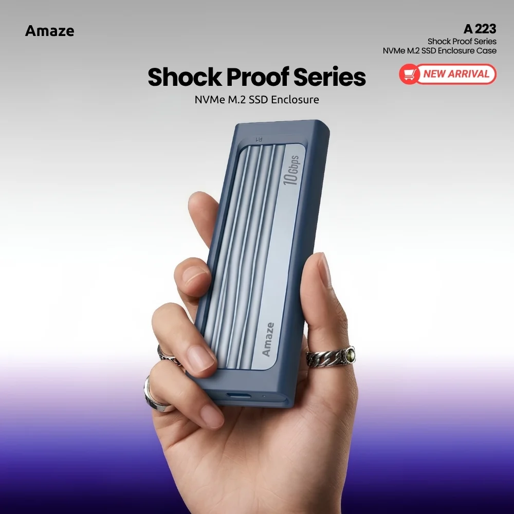 Amaze A223 Shock Proof NVMe M.2 SSD Enclosure Case