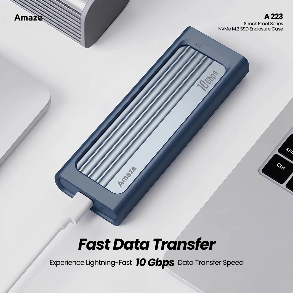 Amaze A223 Shock Proof NVMe M.2 SSD Enclosure Case - Image 3