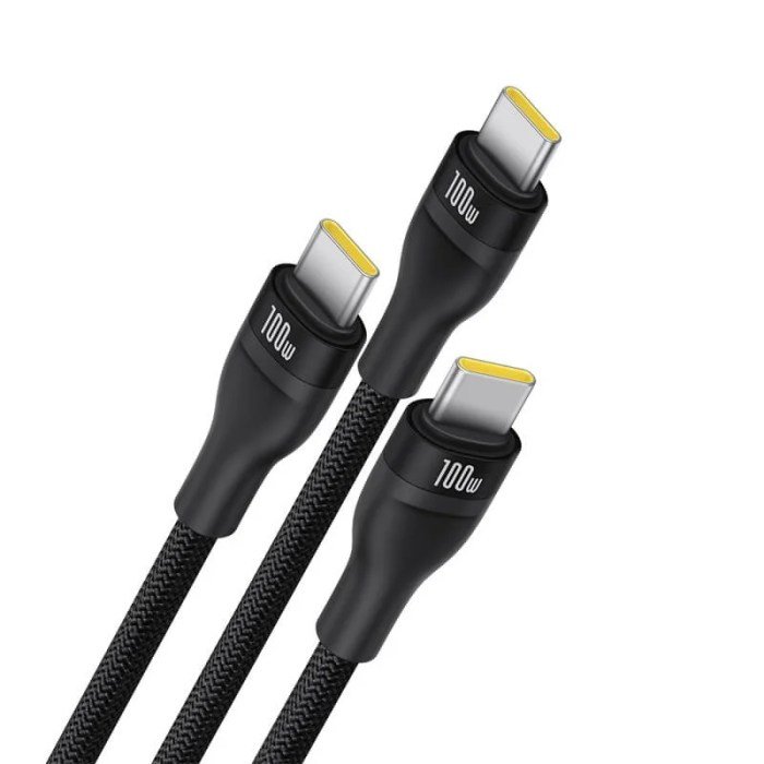 Baseus Flash Series 3 One-for-Three Fast Charging Cable Type-C to C+C+C 100W – 1.5m