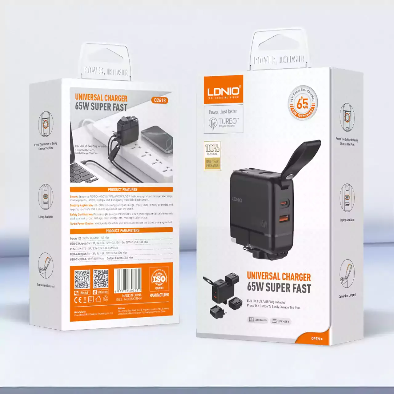 LDNIO Q2618 GaN 65W Fast Charging Universal Travel Charger - Image 6