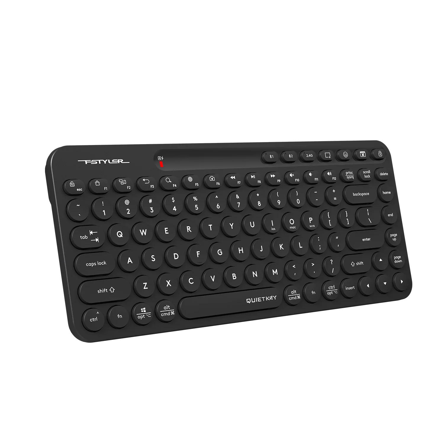 A4Tech Fstyler FBK36C AS / FBK27C AS Bluetooth & 2.4G Wireless Rechargeable Compact Keyboard - Image 3