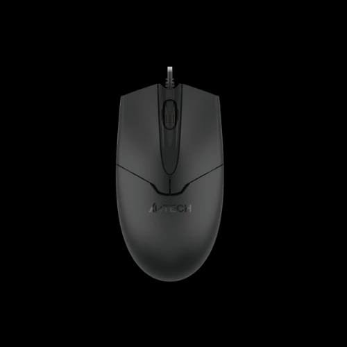 A4Tech OP-550S Silent Click Wired USB Mouse with Teflon Feet – Black