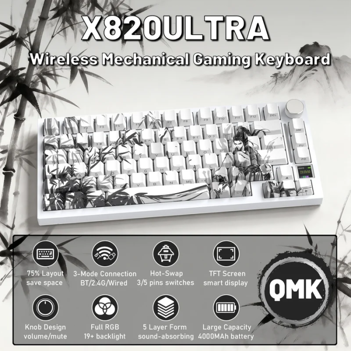 ATTACK SHARK X820 ULTRA Mechanical Keyboard (Shark Switch)