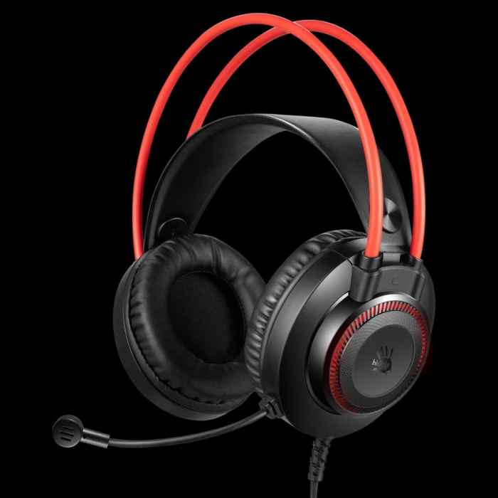 Bloody G200 Neon HiFi Gaming Headphone – USB, Black + Red, 3.5mm Audio
