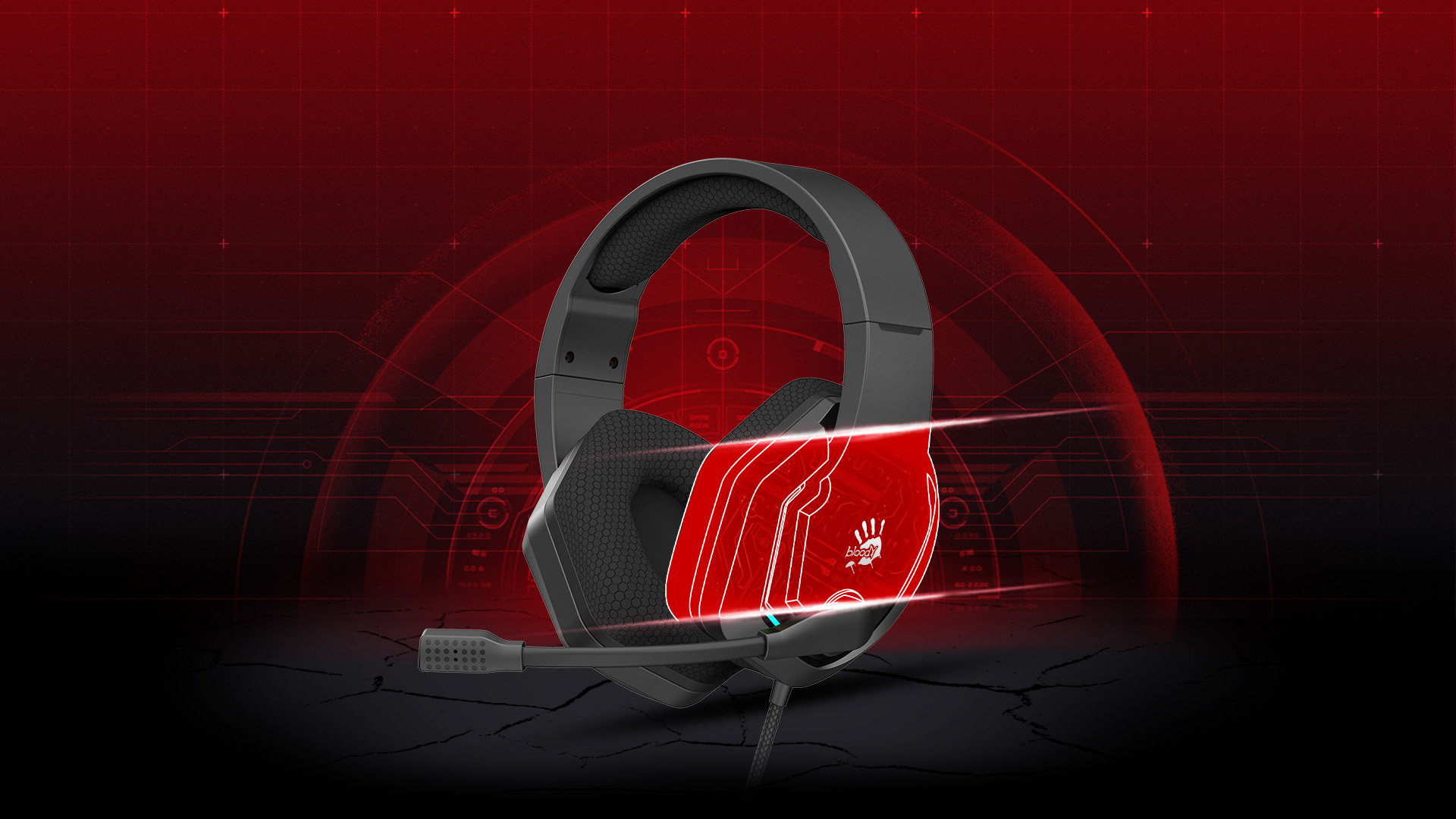Bloody G260 Neon USB Gaming Headphone – Black
