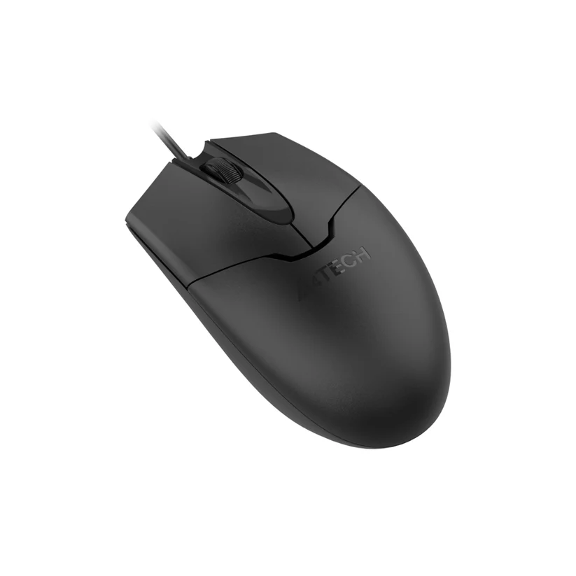 A4Tech OP-550S Silent Click Wired USB Mouse with Teflon Feet – Black - Image 2