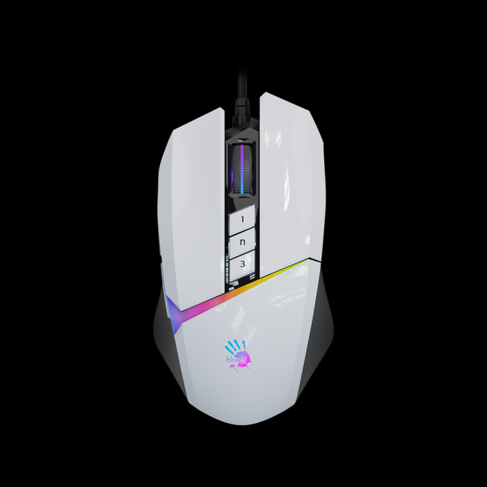 W60 Max Bloody RGB Gaming Mouse Panda White