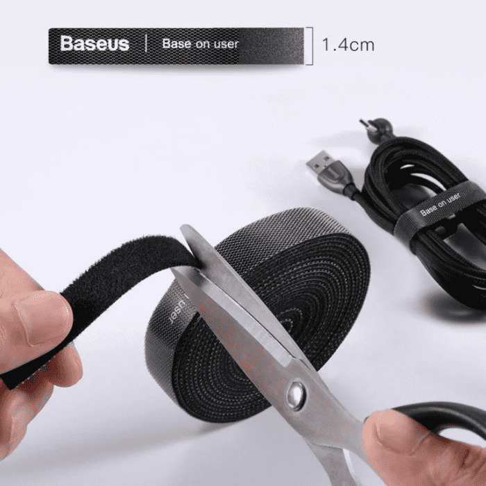 Baseus 3M Colourful Circle Velcro strap Black – ACMGT-F014