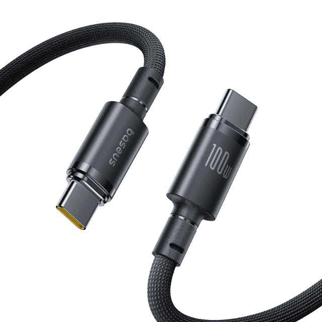 Baseus New Braided Fast Charging Data Cable Type-C to Type-C 100W - Image 2