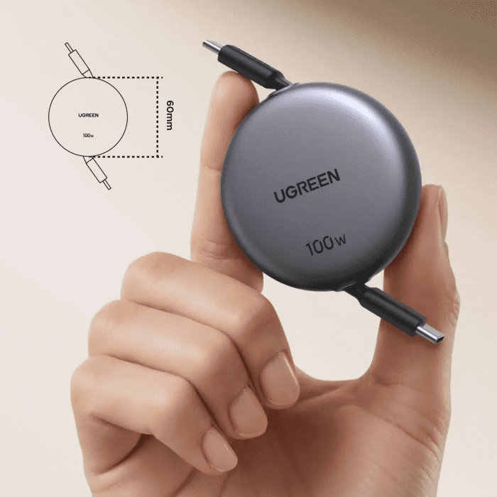 UGREEN 65904 Nexode Retractable Type-C to Type-C 100W Cable
